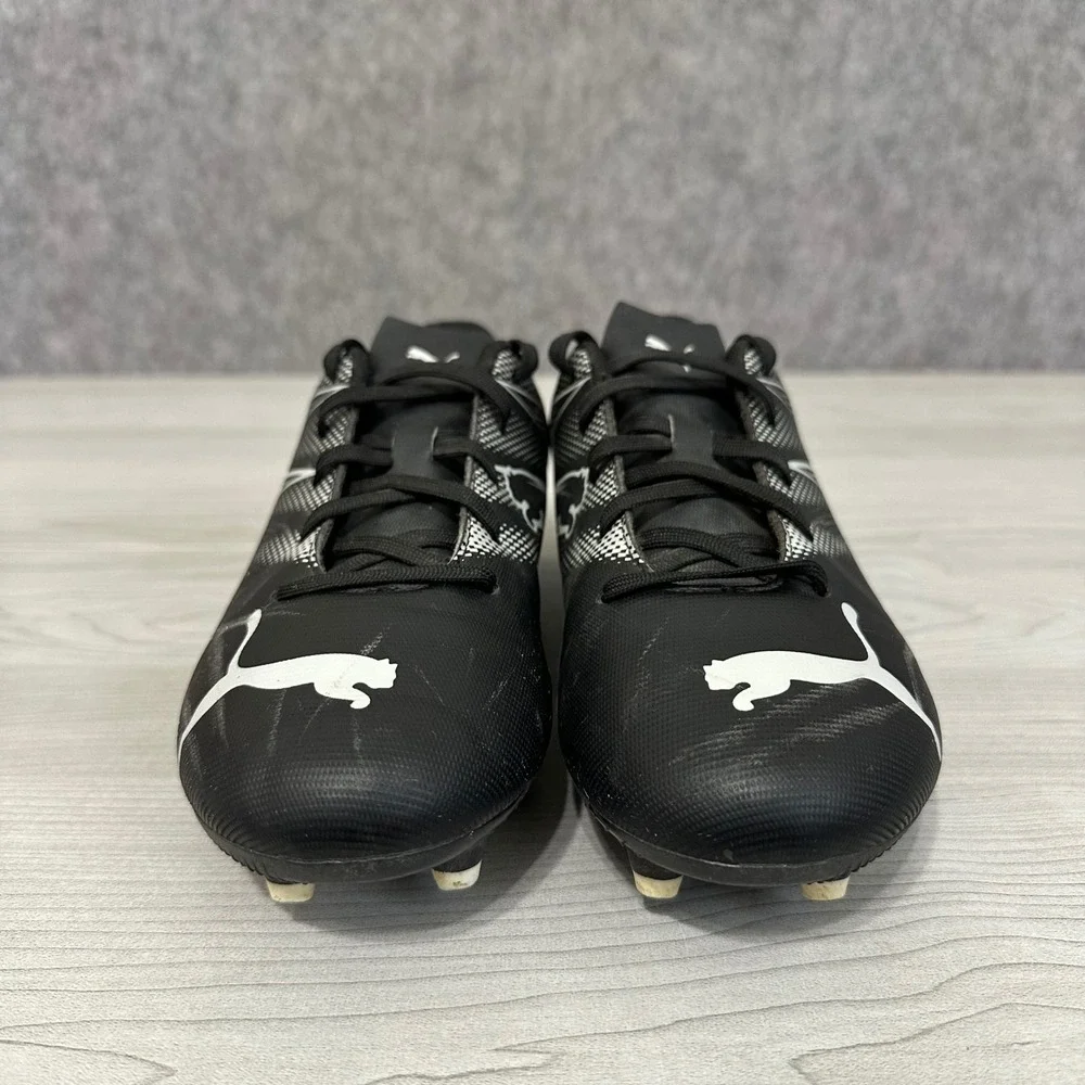 Puma Attacanto FG/AG Soccer Cleats Kids 3.5 Black Mist Football Boots 107480-01
